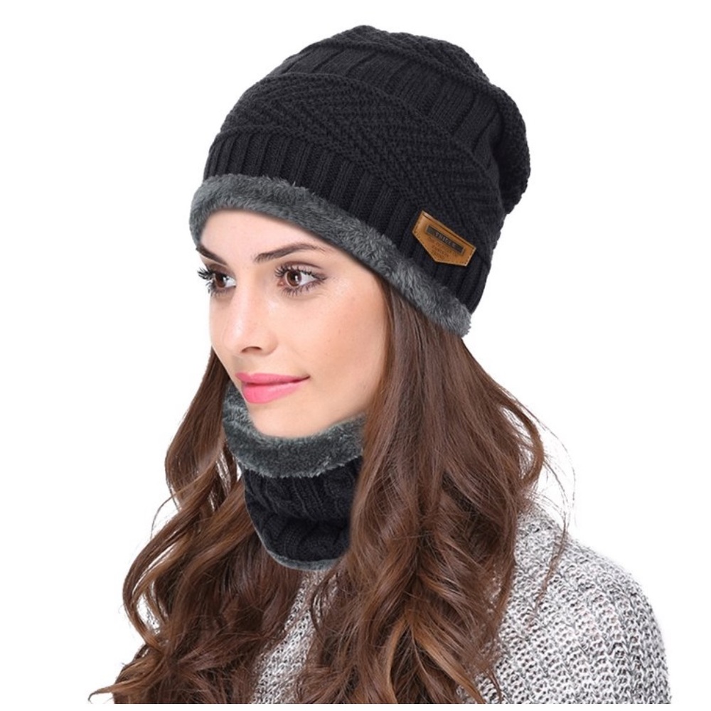 2 Piece beanie hat & scarf set